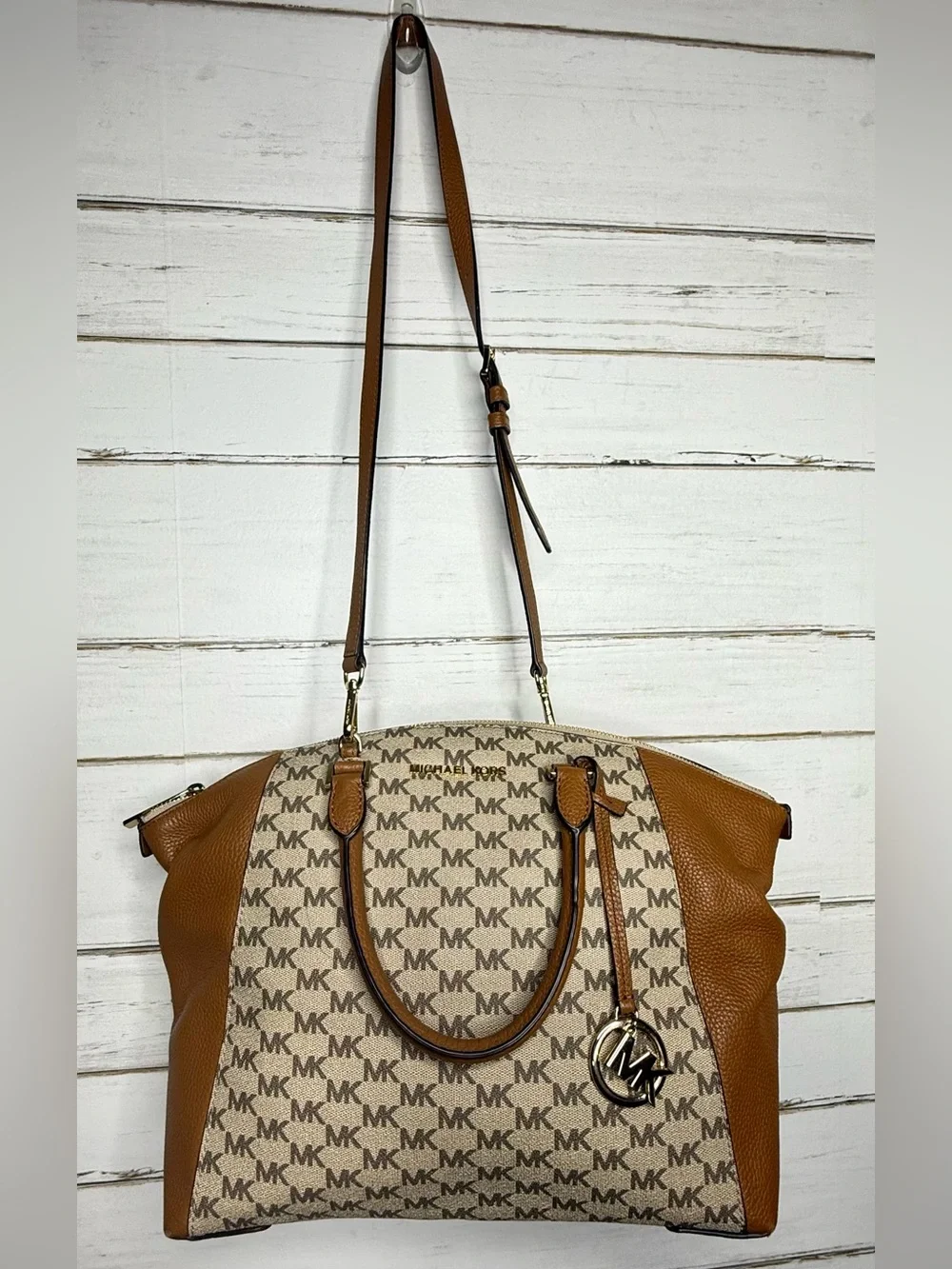Michael Kors Signature Logo Satchel Crossbody